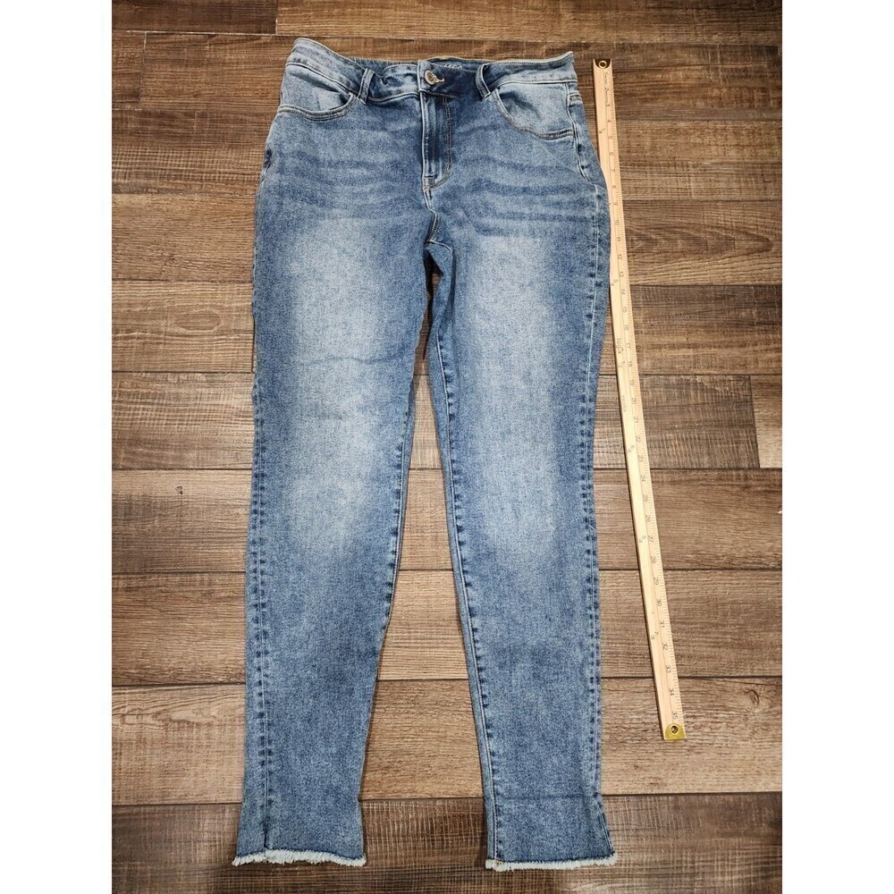 Women's Maurices Skinny High Rise Stretch Jeans Size L Reg. Cut Off Or Rolled